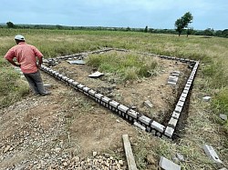 Constructing dam for irrigation